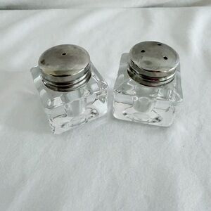 Vintage Glass Salt & Pepper Shakers